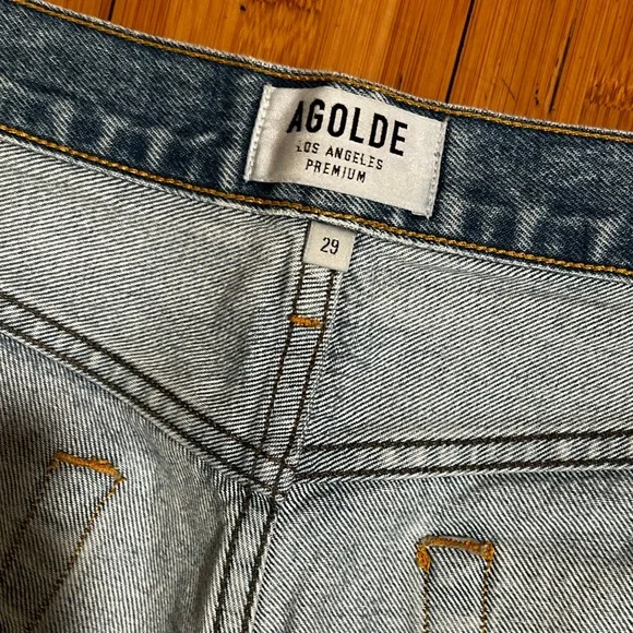 Agolde Parker Vintage Cut Off Distressed Jean Shorts Size 29 - Picture 8 of 15